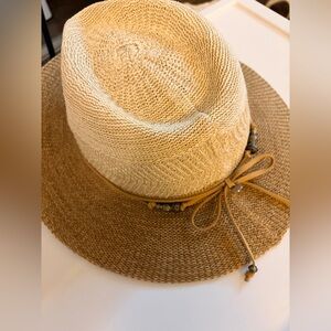 Kooringal Two-Tone Straw Hat with Bow